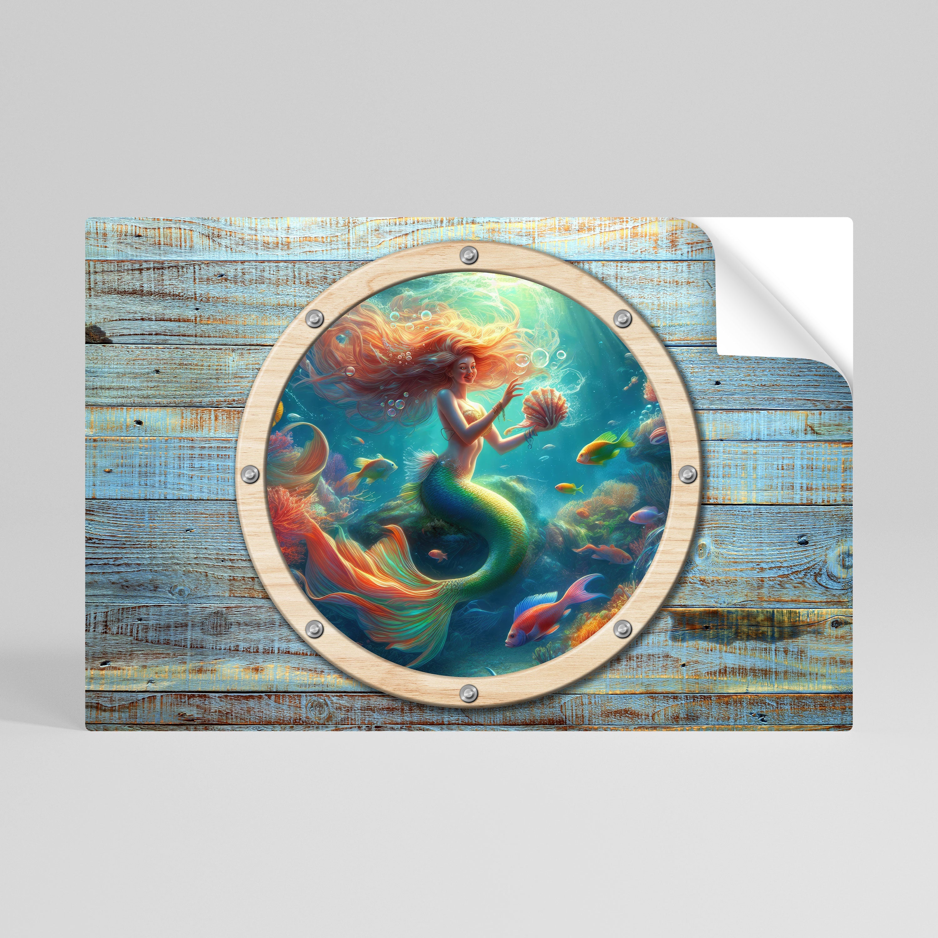 MERMAID DREAMS Selbstklebendes Horizontal-Poster