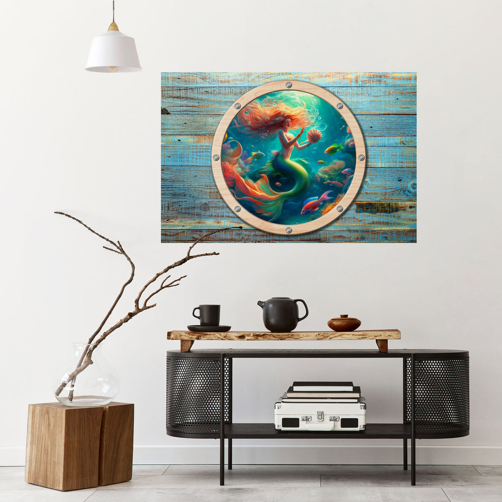 MERMAID DREAMS Selbstklebendes Horizontal-Poster