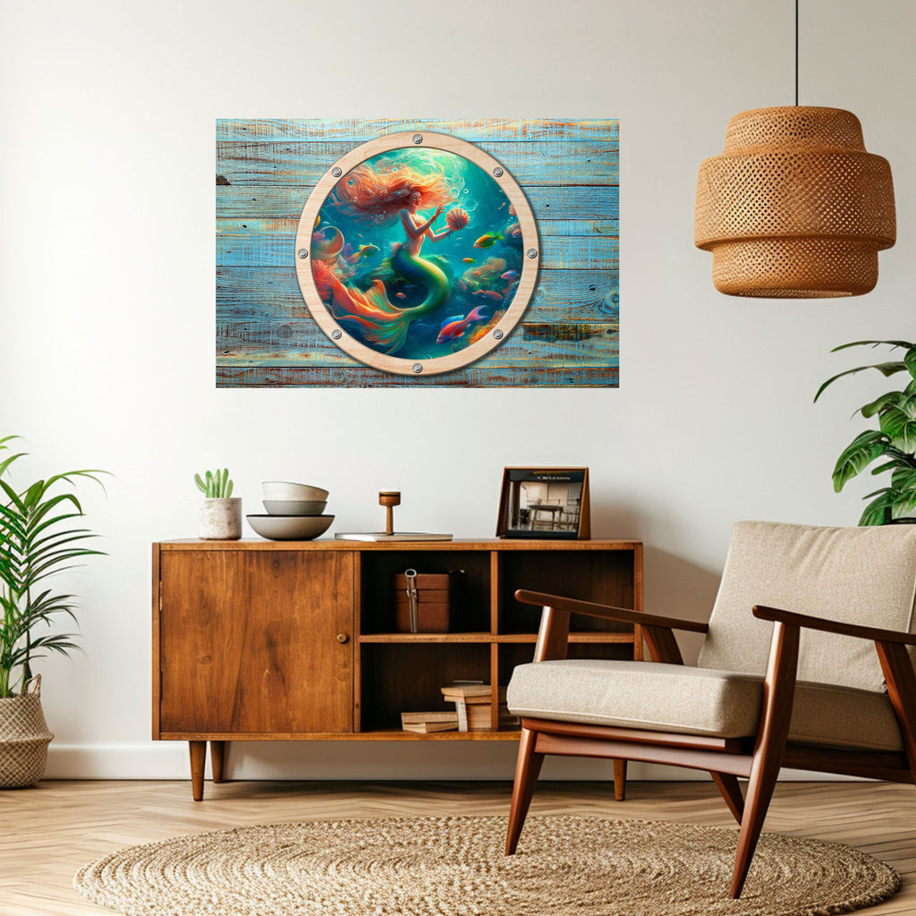 MERMAID DREAMS Selbstklebendes Horizontal-Poster