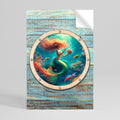 MERMAID DREAMS Selbstklebendes Poster - Hochformat