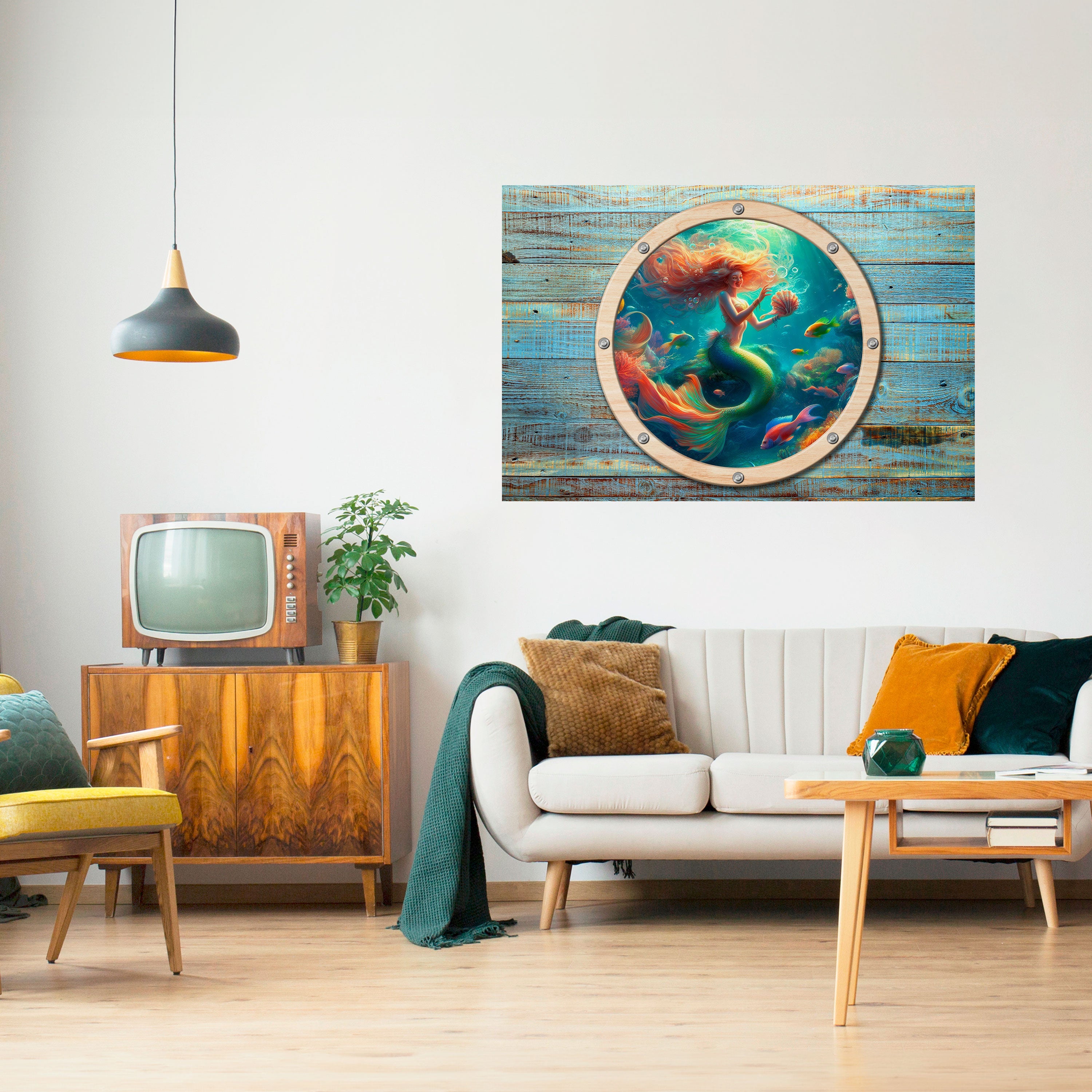 MERMAID DREAMS Selbstklebendes Horizontal-Poster