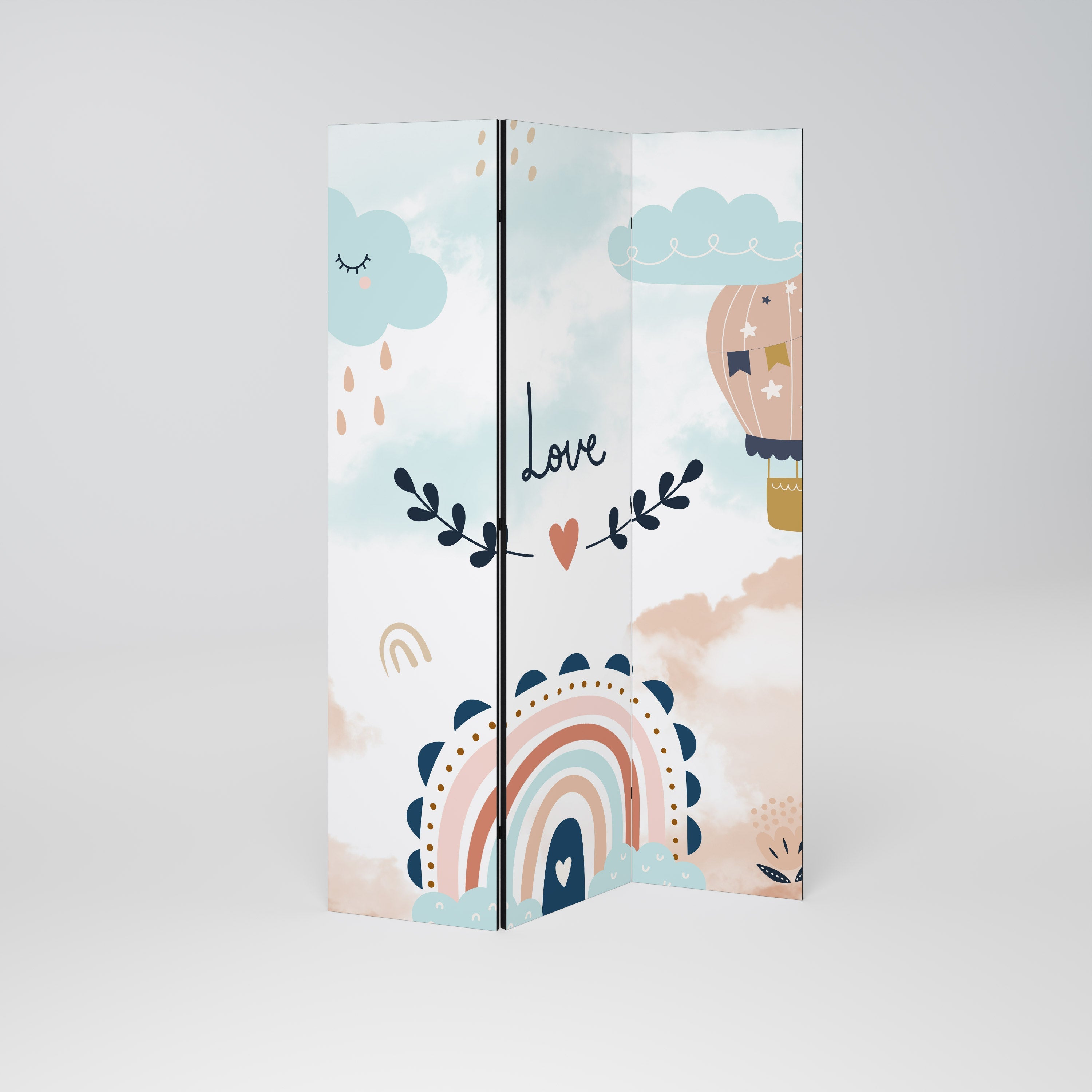 LOVELY DREAMS Dekorativer 3-teiliger Raumteiler