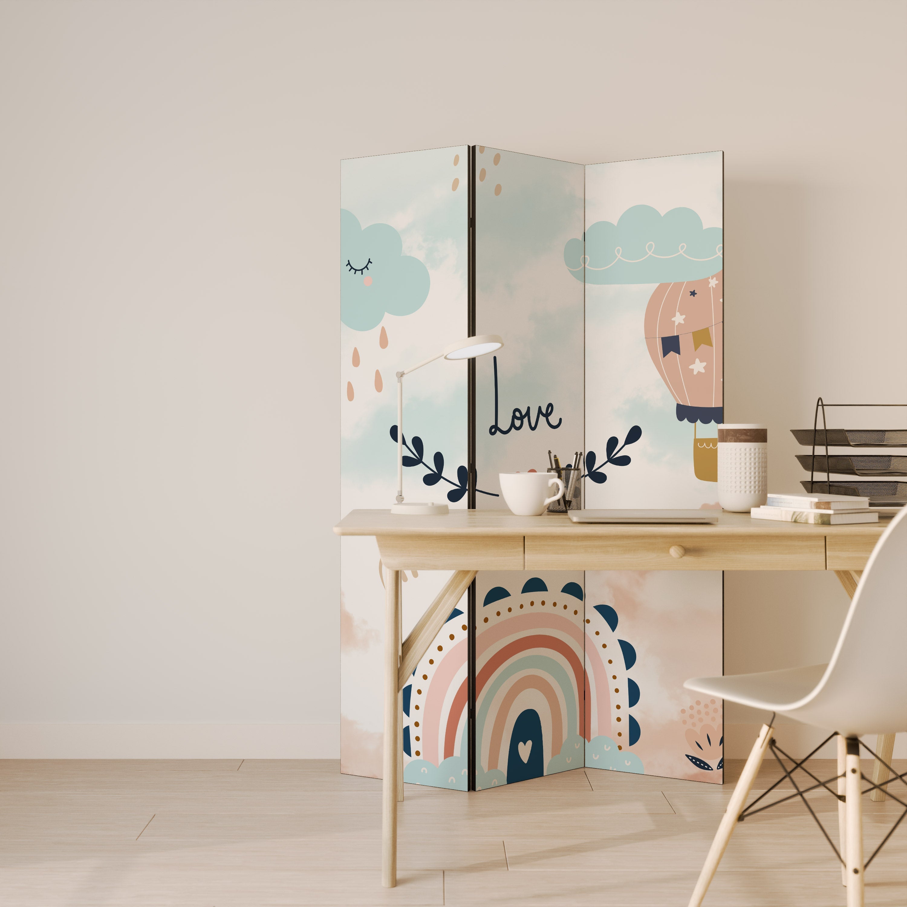 LOVELY DREAMS Dekorativer 3-teiliger Raumteiler