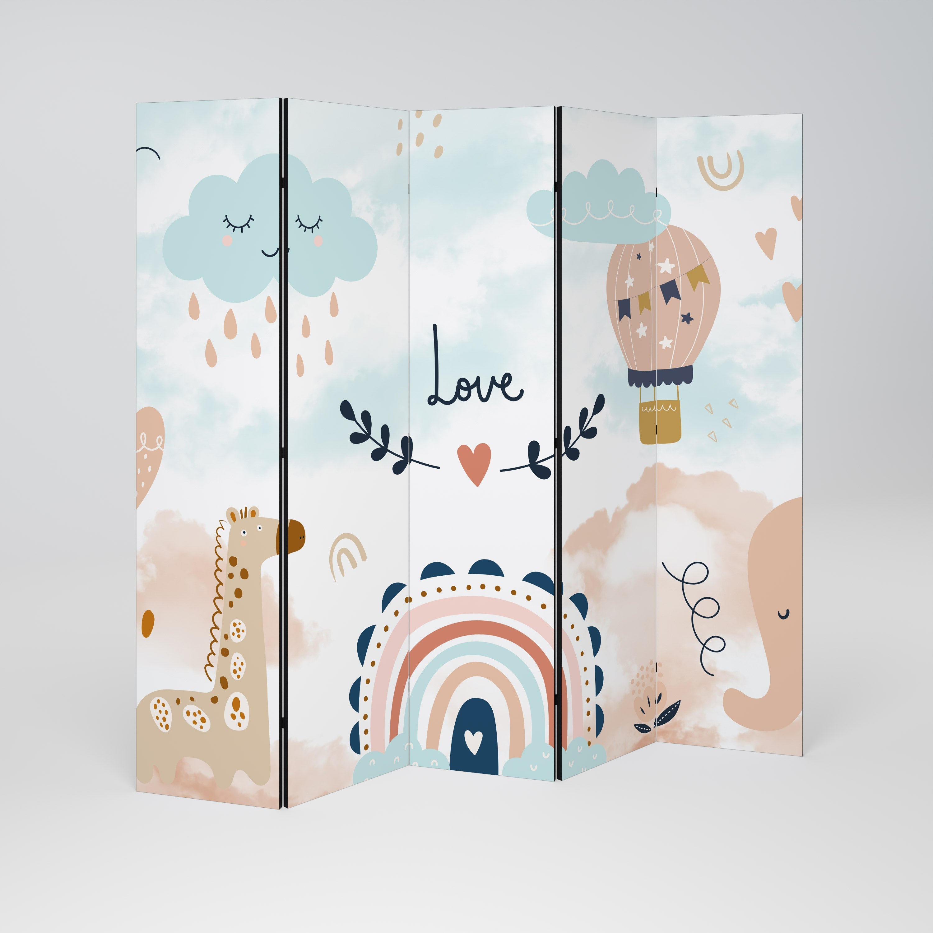 LOVELY DREAMS Dekorativer 5-teiliger Raumteiler