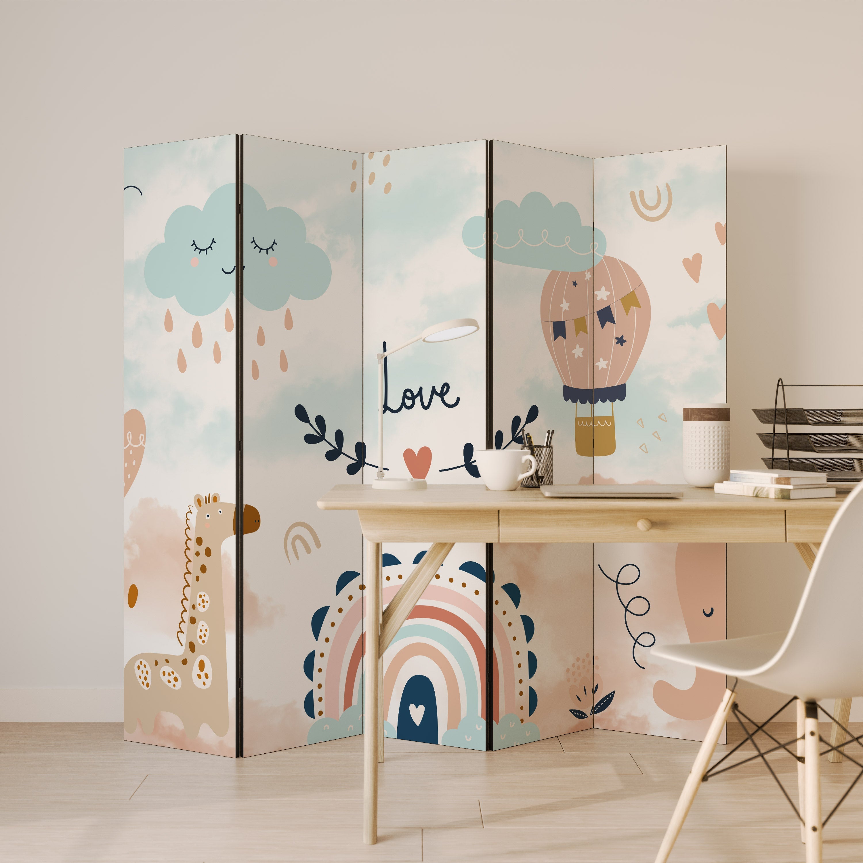 LOVELY DREAMS Dekorativer 5-teiliger Raumteiler