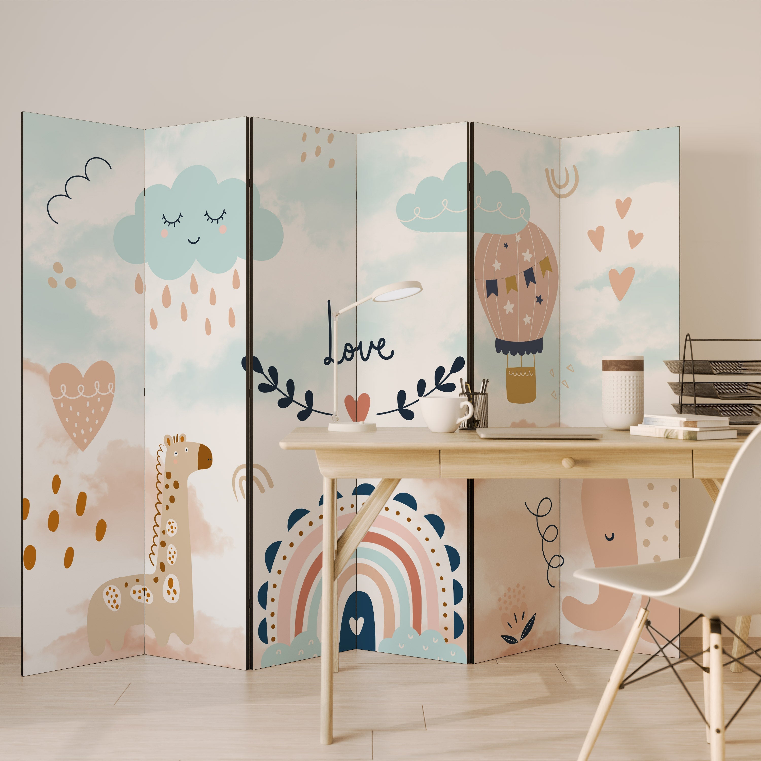 LOVELY DREAMS Dekorativer 6-teiliger Raumteiler