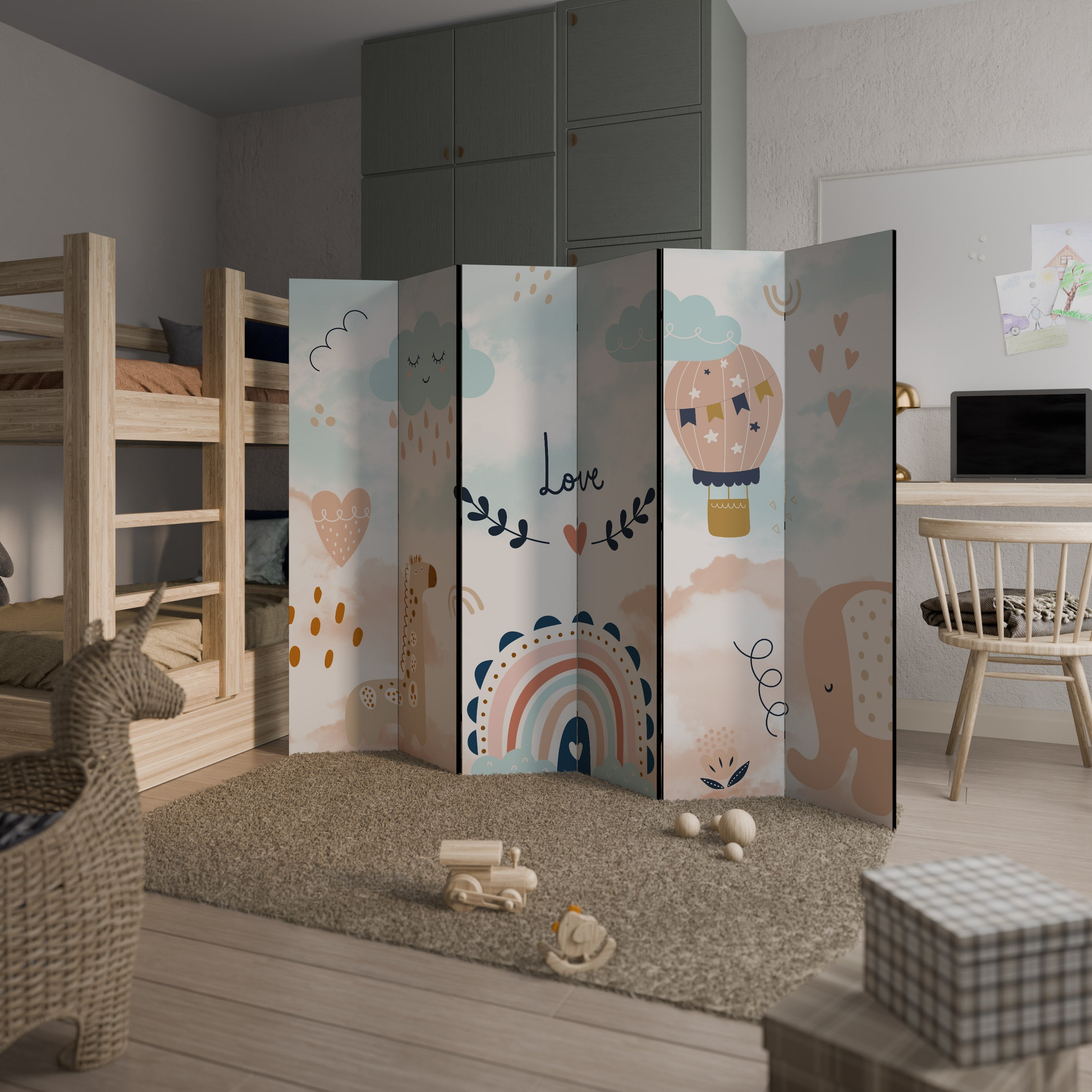 LOVELY DREAMS Dekorativer 6-teiliger Raumteiler