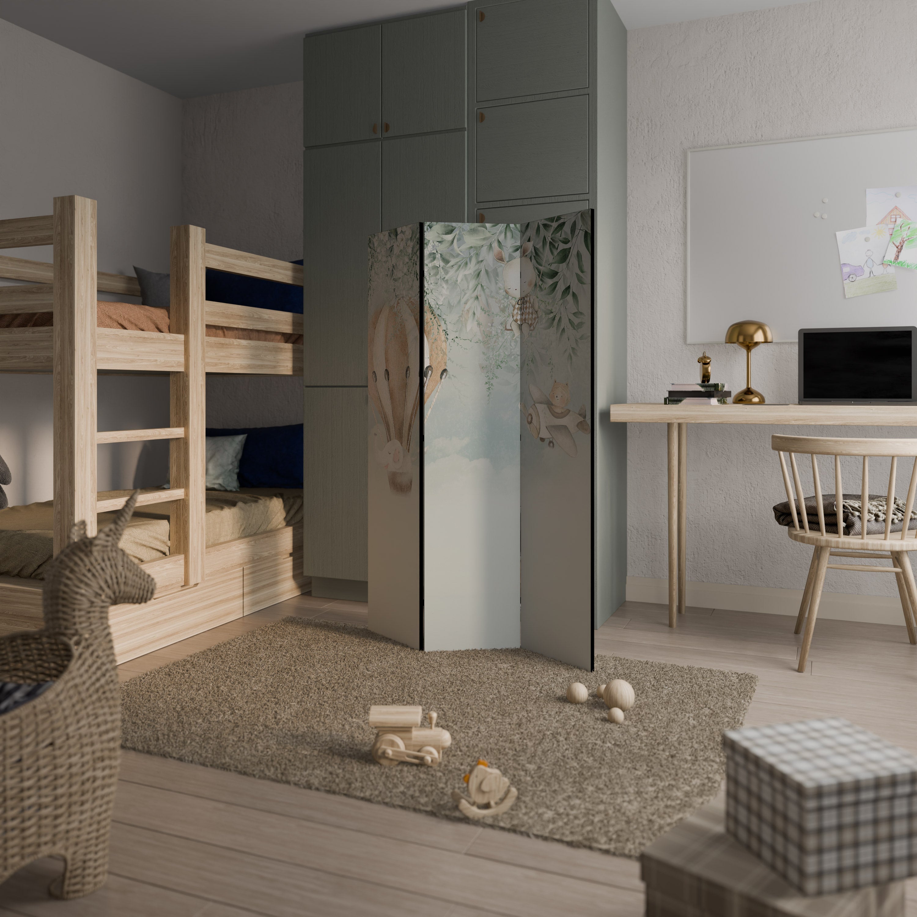 SWEET DREAMS Dekorativer 3-teiliger Raumteiler