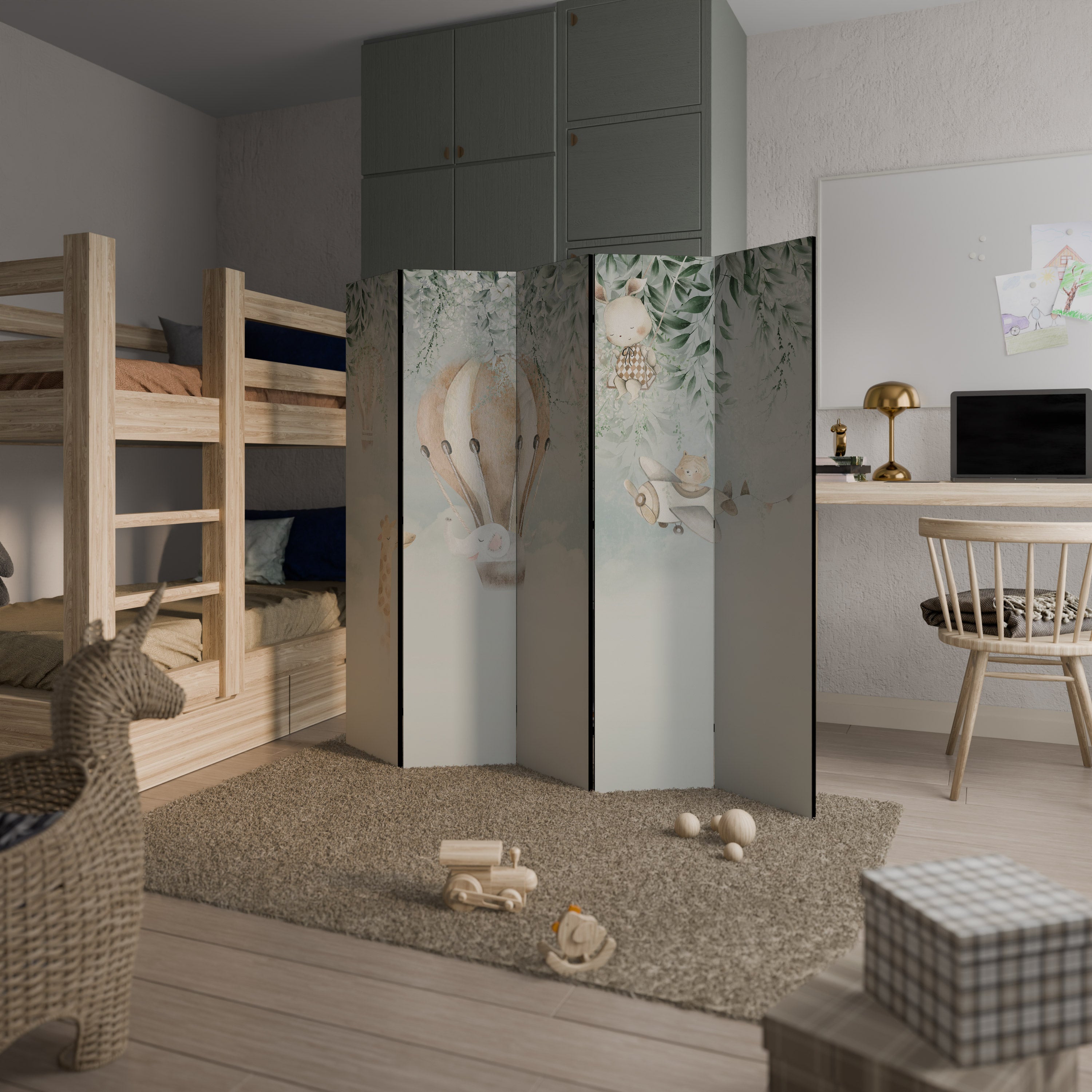 SWEET DREAMS Dekorativer 5-teiliger Raumteiler