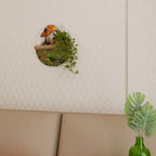 MYSTIC TOADSTOOL Ovales Kunstregal in Eiche-Optik