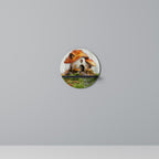 MYSTIC TOADSTOOL Rundes Kunstregal in Schwarz