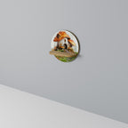 MYSTIC TOADSTOOL Rundes Kunstregal in Eiche-Optik