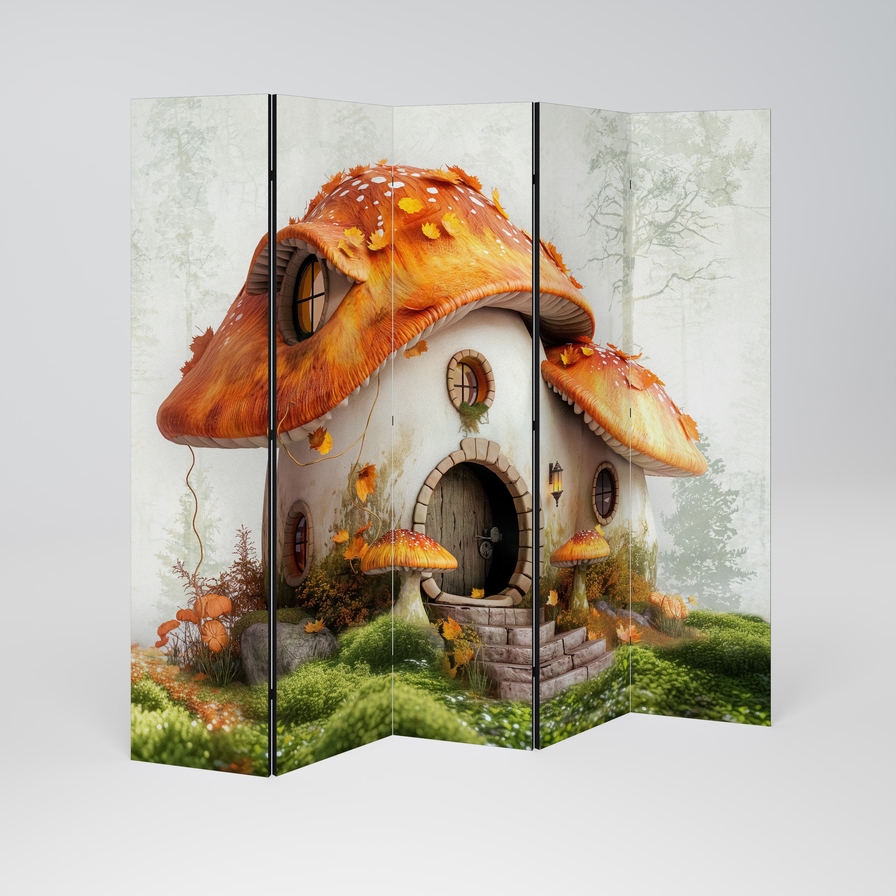 MYSTIC TOADSTOOL Dekorativer 5-teiliger Raumteiler