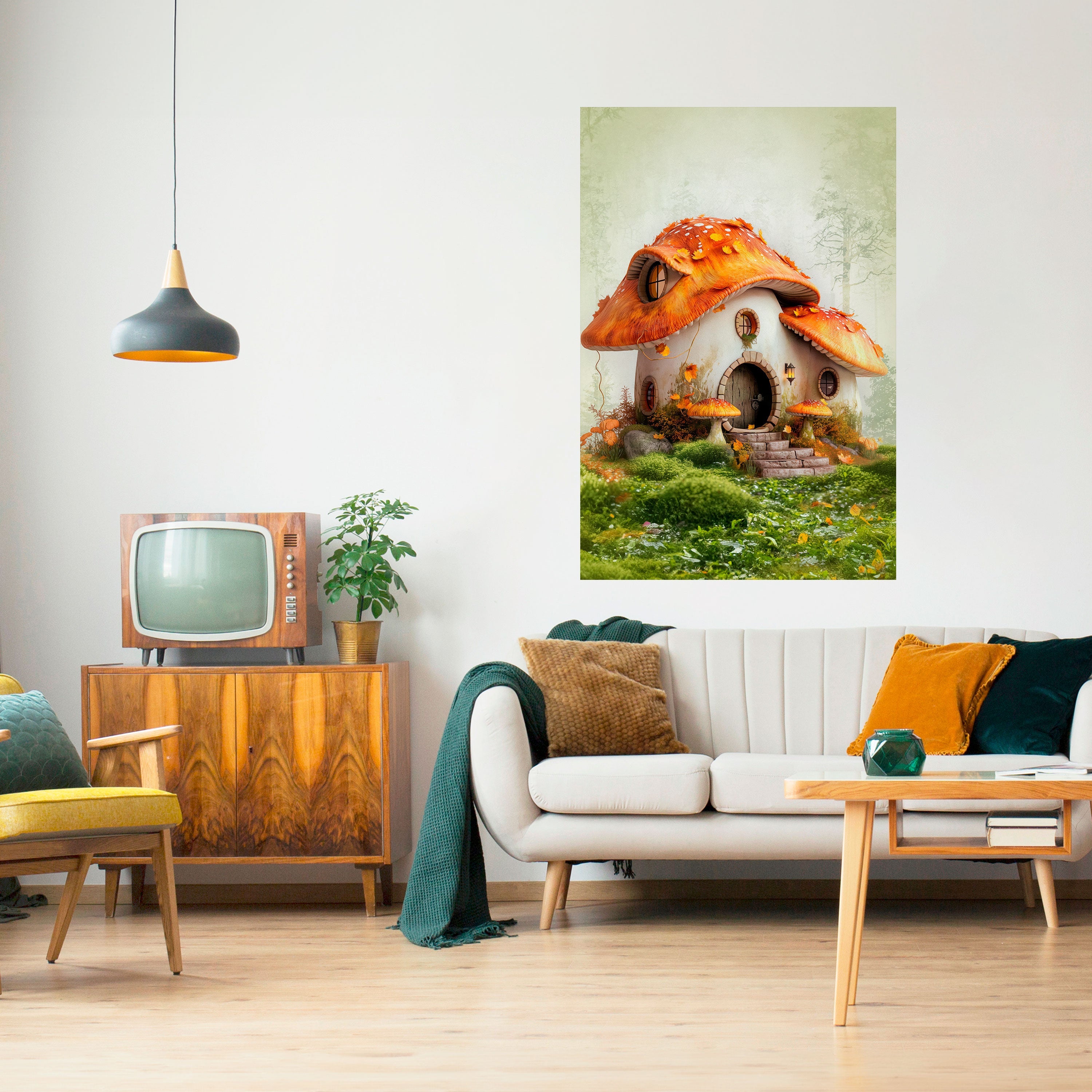 MYSTIC TOADSTOOL Vertikales Poster zum Abziehen und Aufkleben
