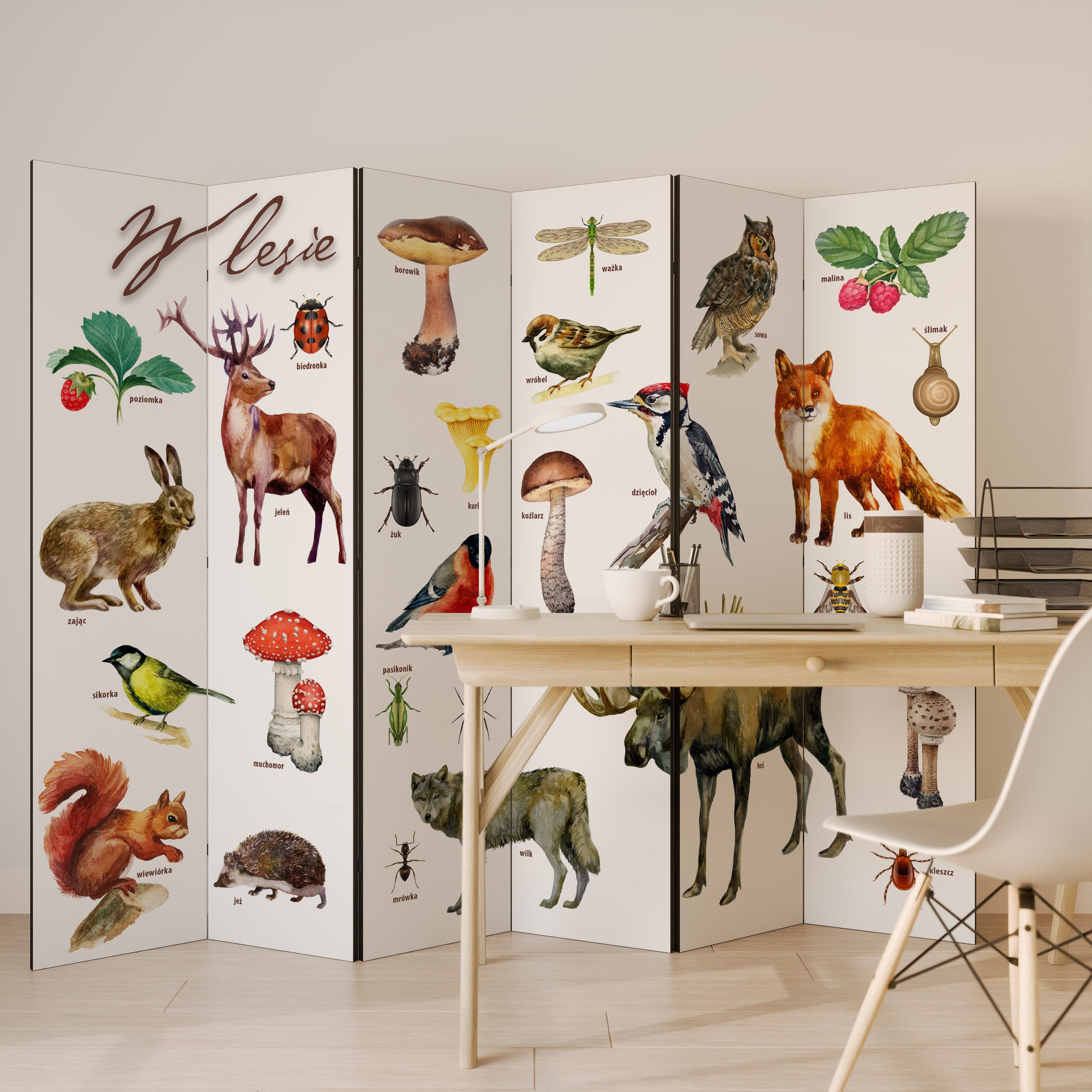 FOREST LESSON 6-teiliger Paravent