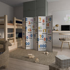 COUNTING LESSON Dekorativer Paravent - 5-teilig