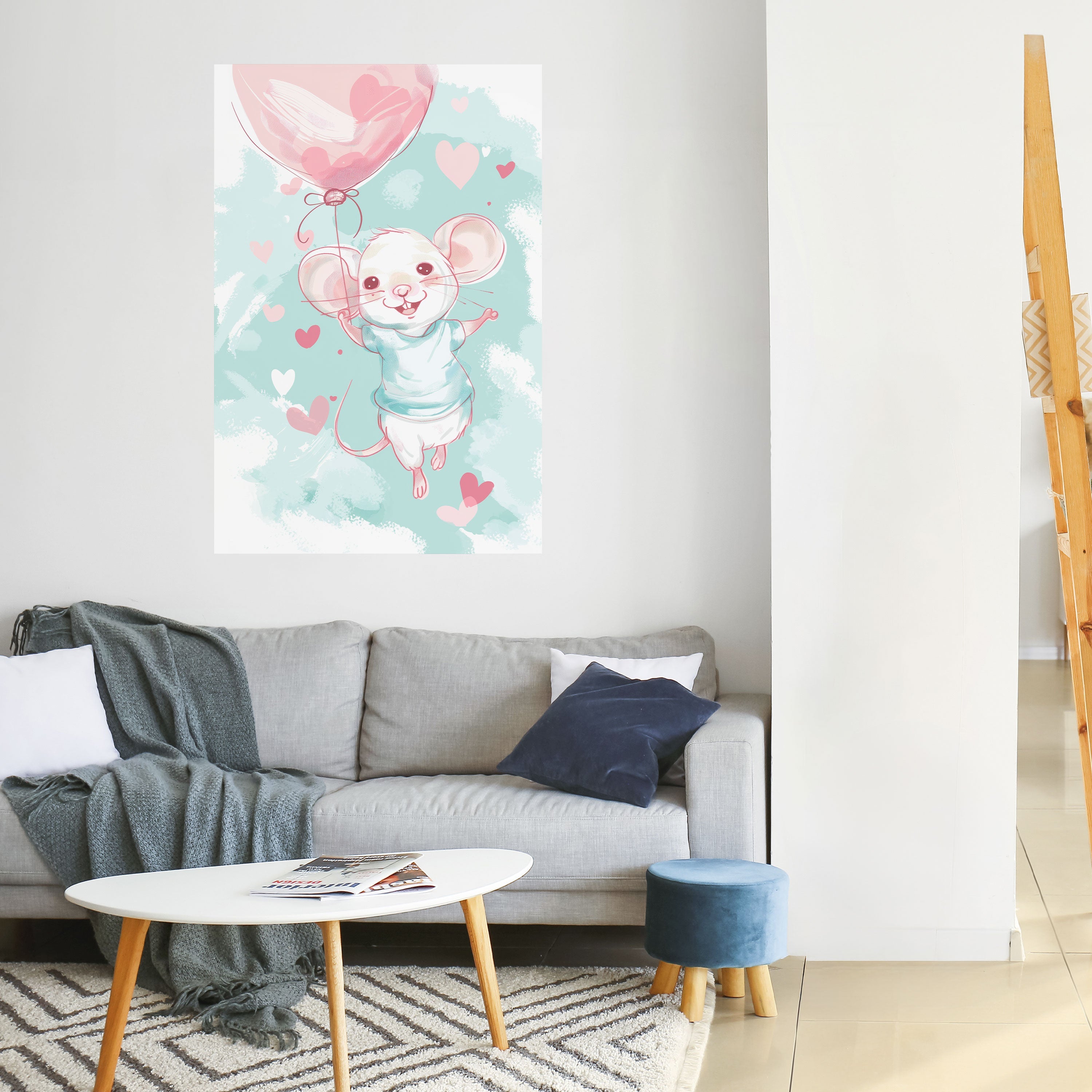 MOUSY FLOW Vertikales Poster zum Abziehen und Aufkleben
