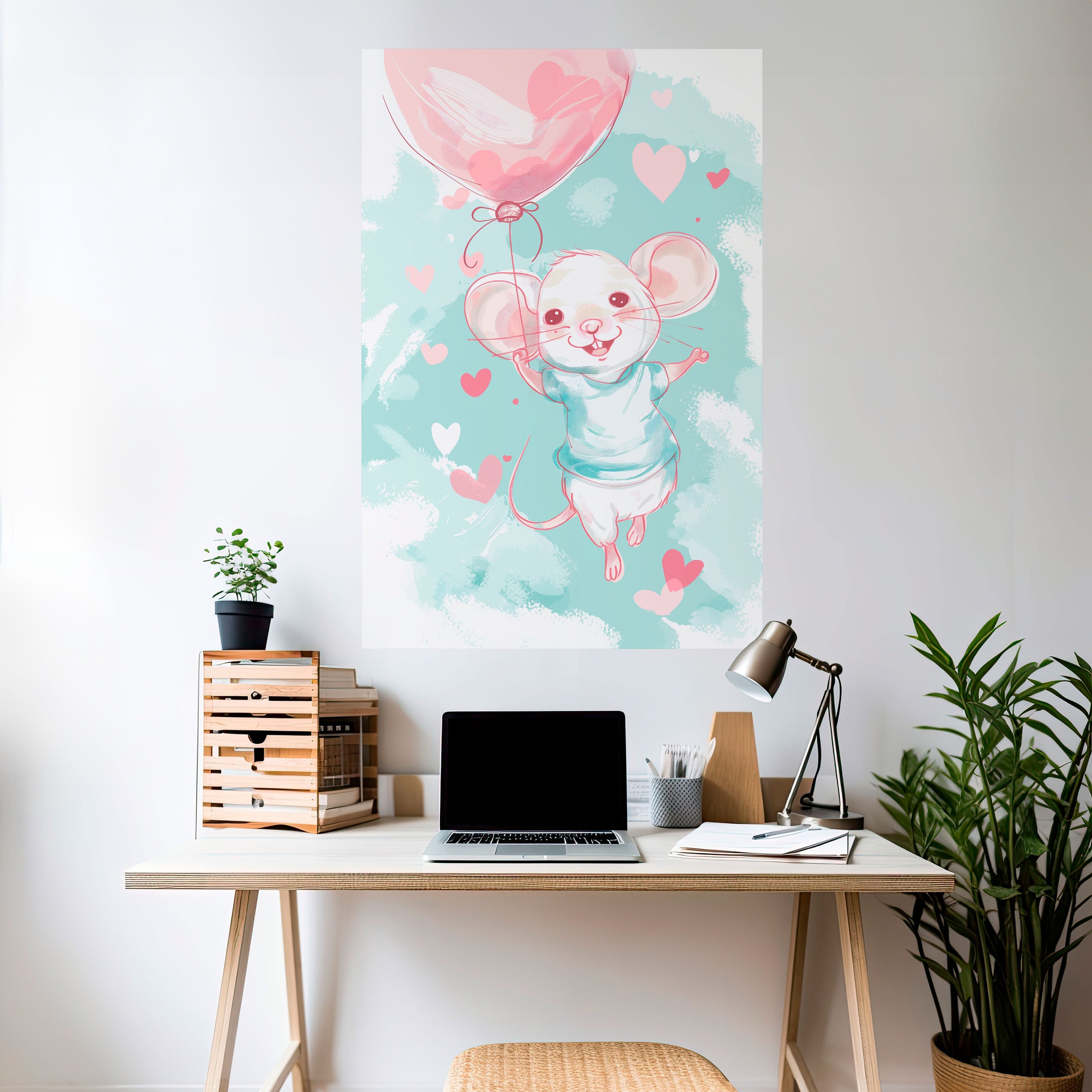 MOUSY FLOW Vertikales Poster zum Abziehen und Aufkleben