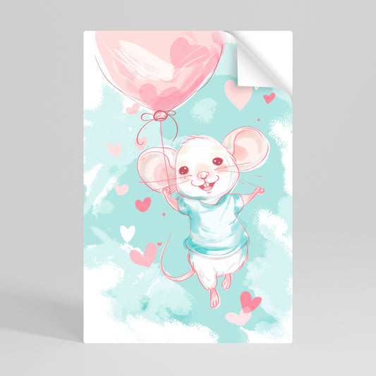 MOUSY FLOW Selbstklebendes Poster - Hochformat