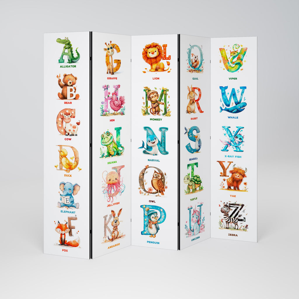 JOYFUL LETTERS Dekorativer 5-teiliger Raumteiler