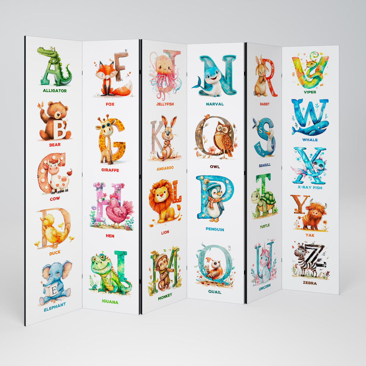 JOYFUL LETTERS 6-teiliger Paravent