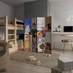 SCHOOL VIBE Dekorativer Paravent - 4-teilig