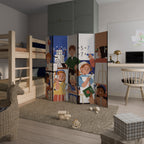 SCHOOL VIBE Dekorativer Paravent - 5-teilig