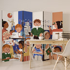 SCHOOL VIBE Dekorativer Paravent - 6-teilig