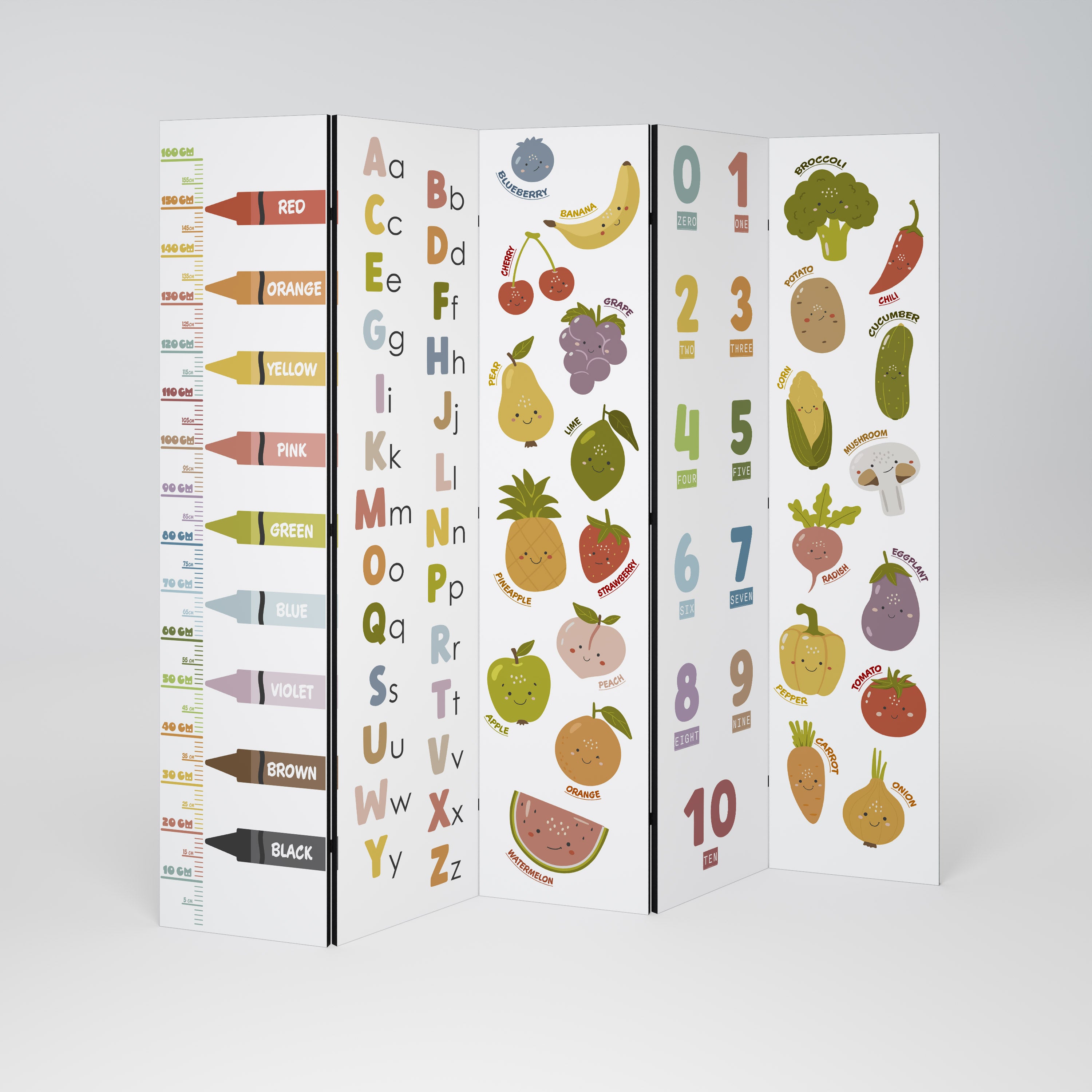 HAPPY LANGUAGE 5-teiliger Paravent