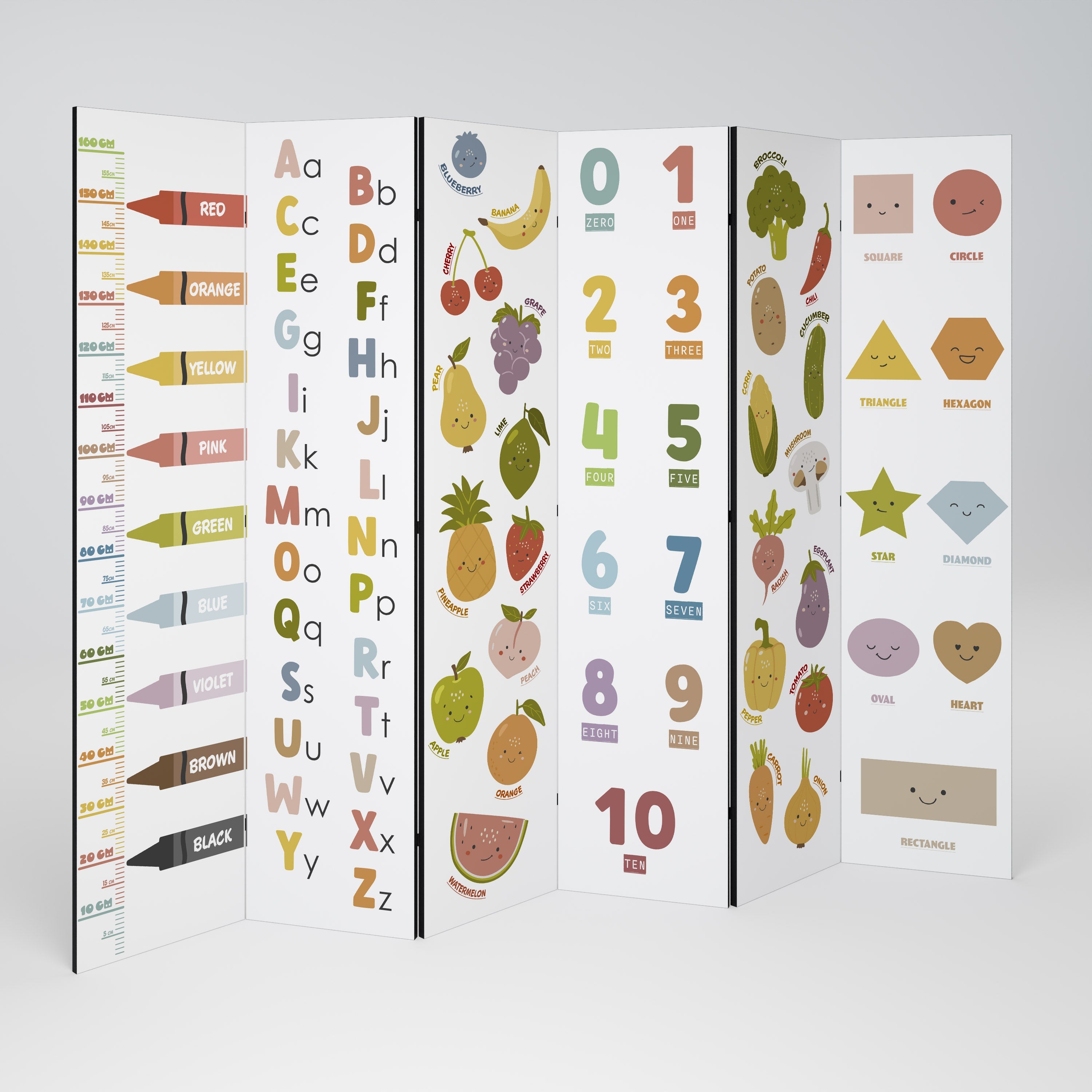 HAPPY LANGUAGE Dekorativer 6-teiliger Raumteiler