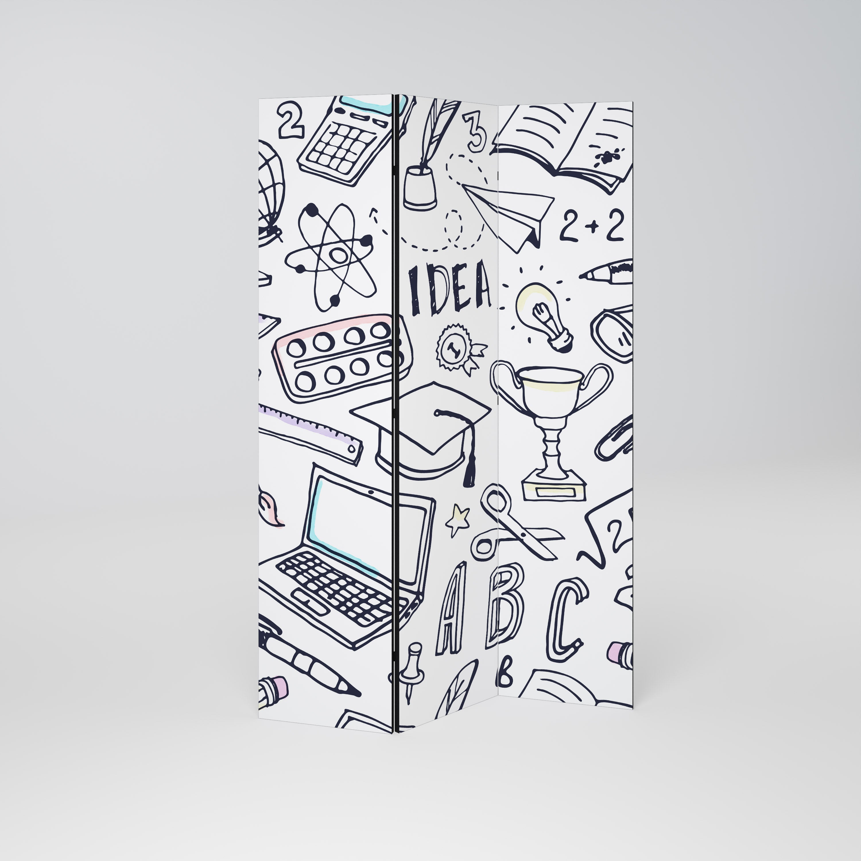 SCHOOL STUFF 3-teiliger Paravent