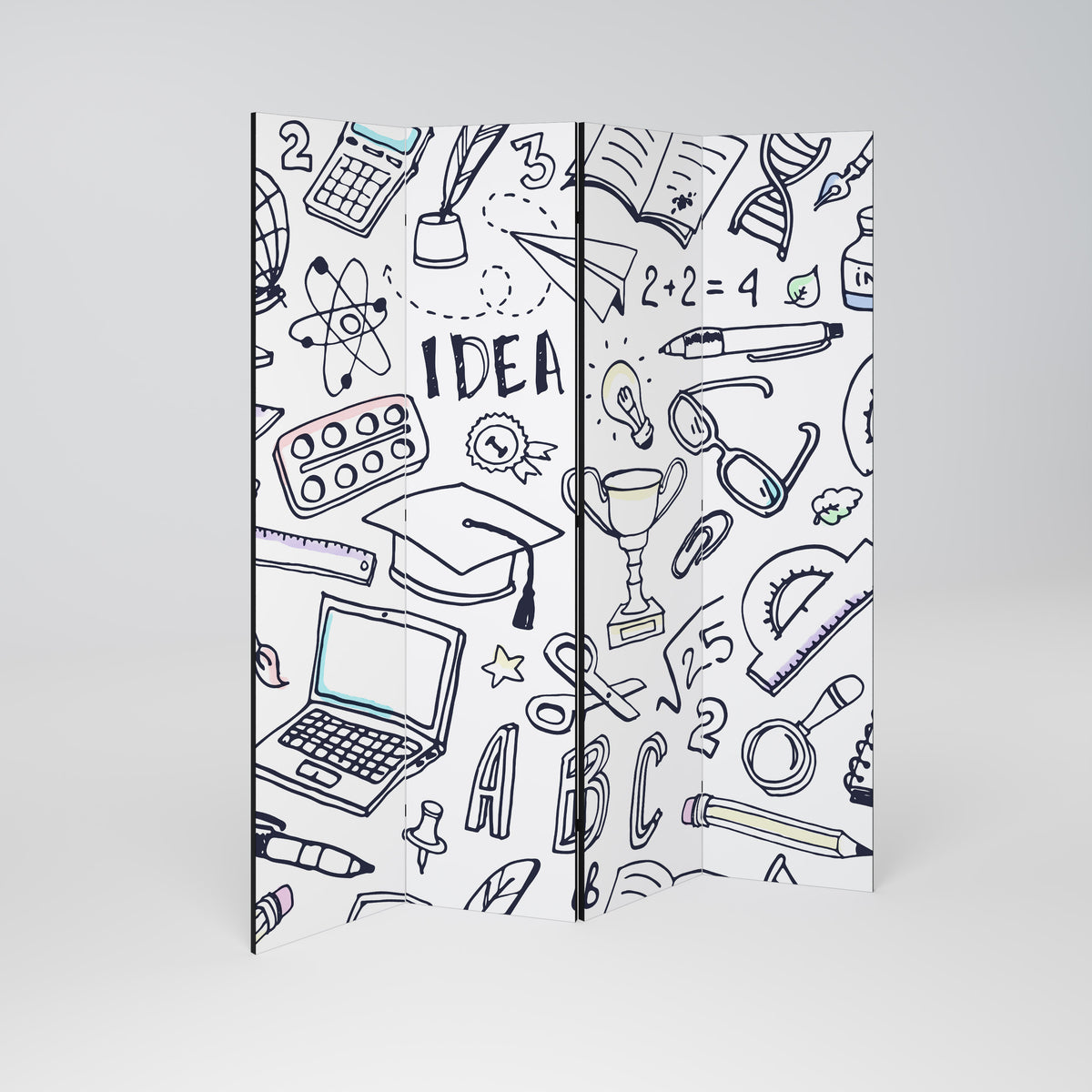 SCHOOL STUFF 4-teiliger Paravent