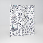 SCHOOL STUFF 4-teiliger Paravent