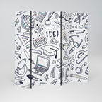 SCHOOL STUFF Dekorativer Paravent - 5-teilig