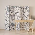 SCHOOL STUFF Dekorativer Paravent - 5-teilig