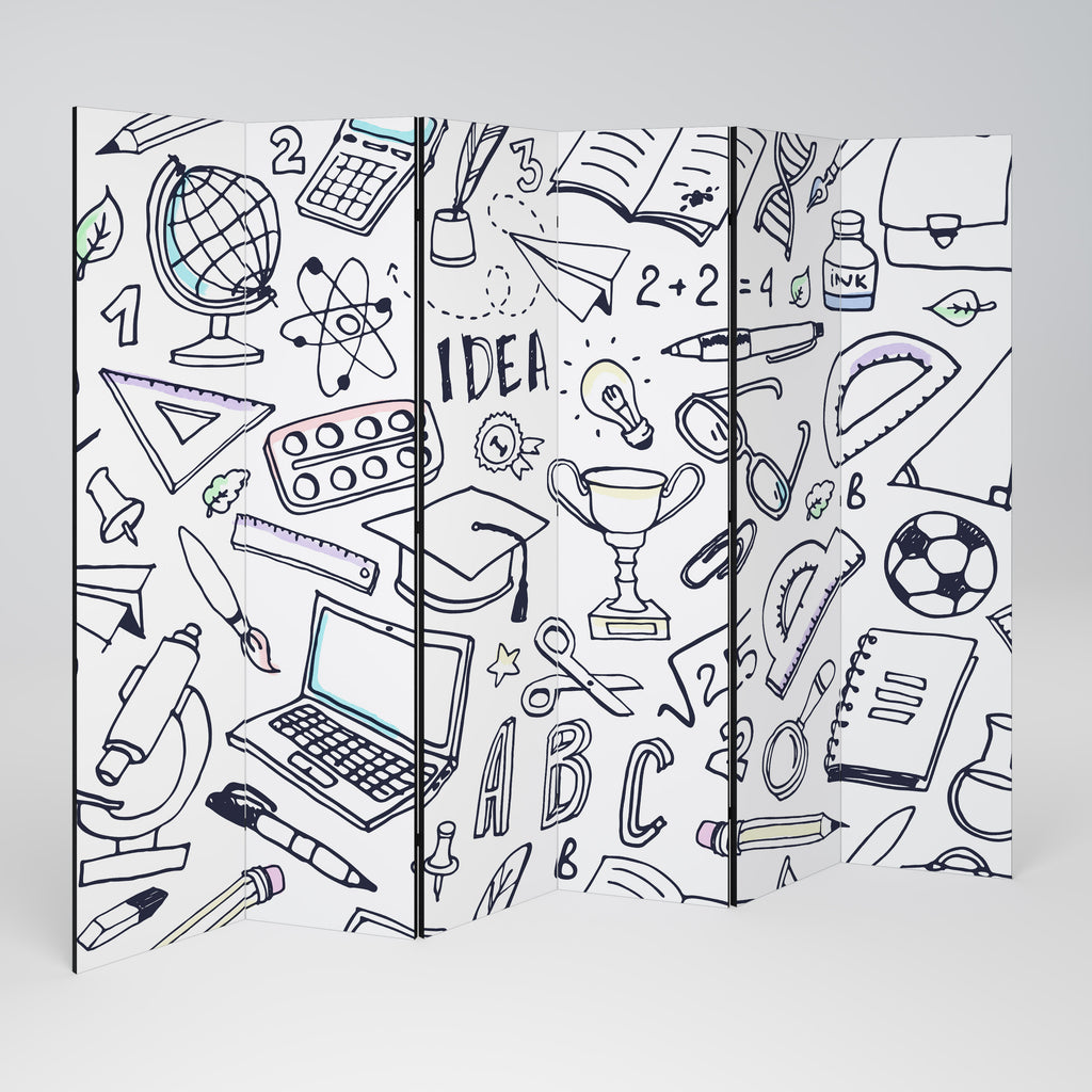 SCHOOL STUFF 6-Panel Room Divider