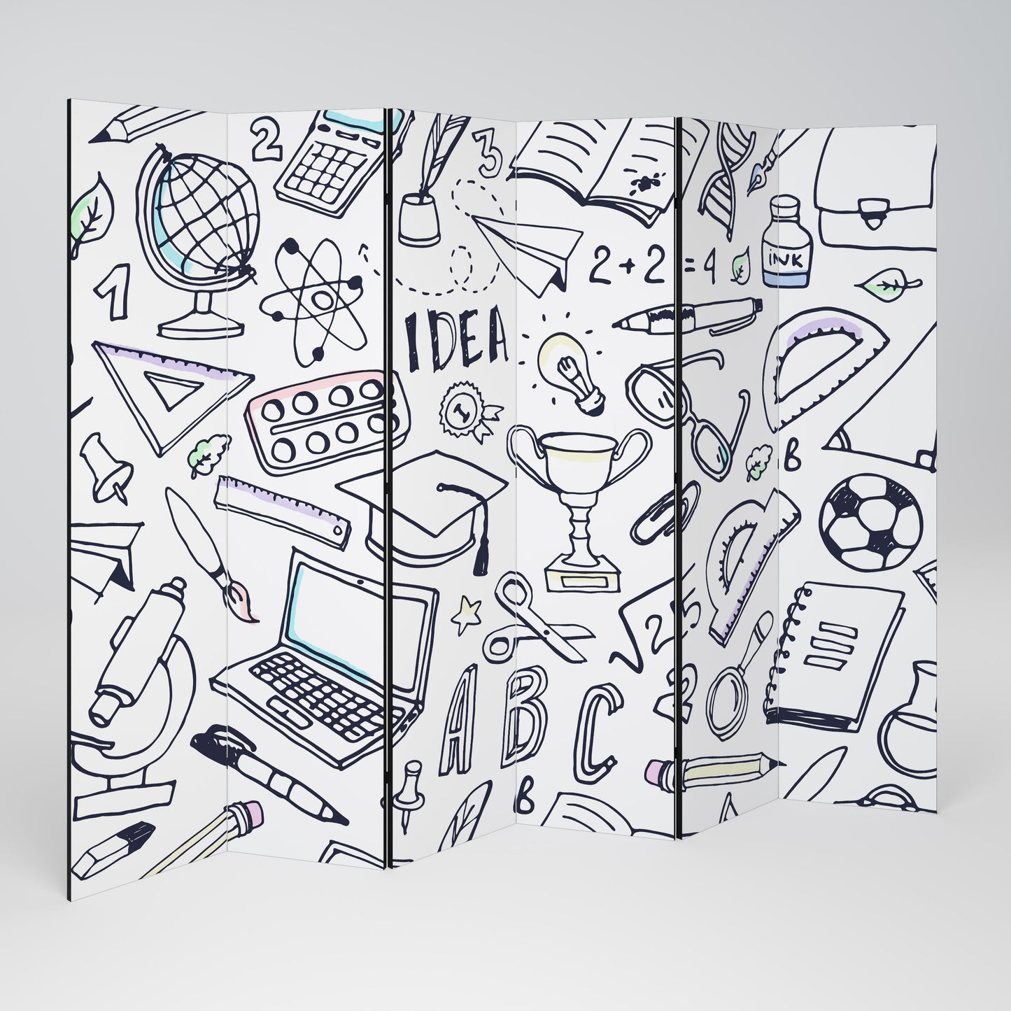 SCHOOL STUFF 6-teiliger Paravent