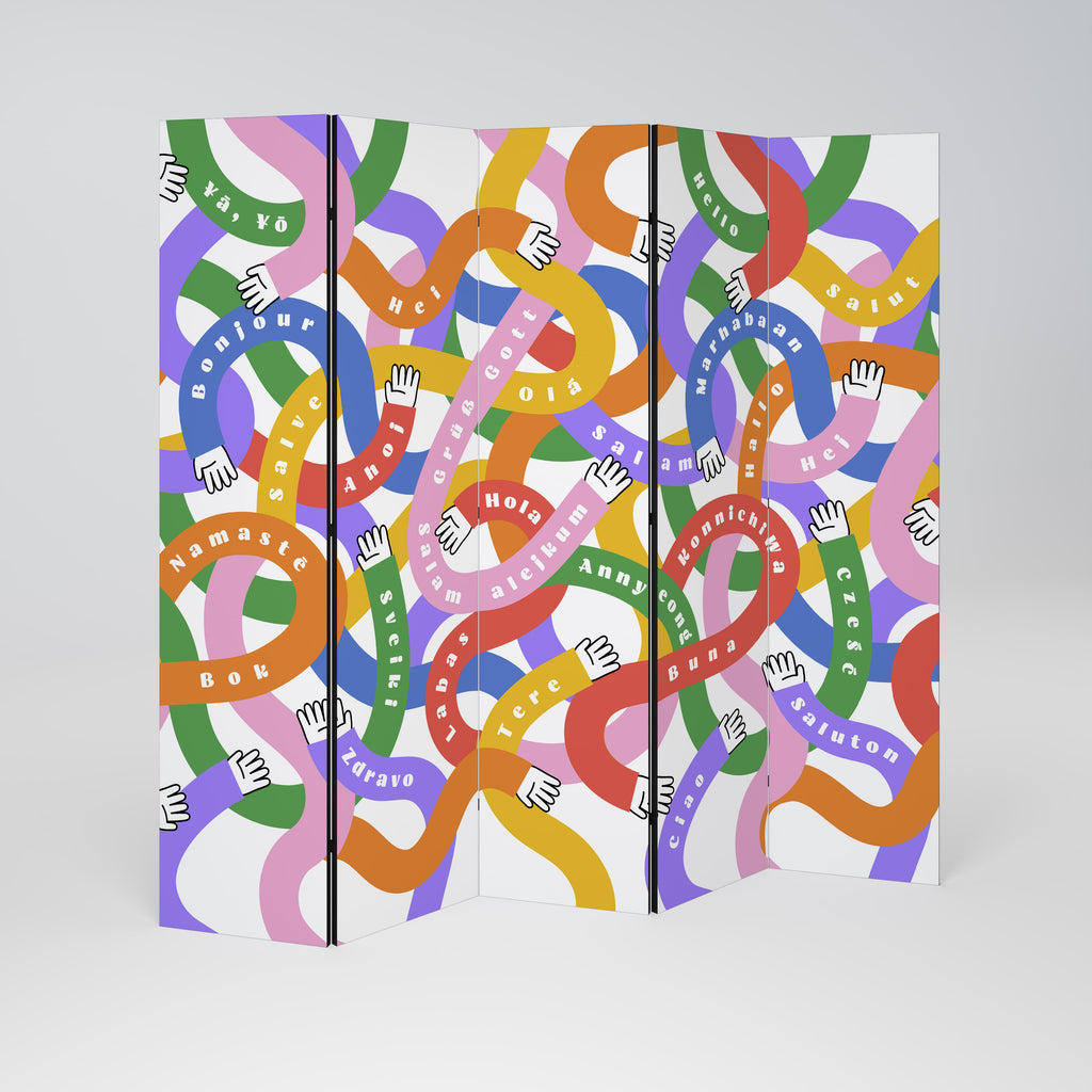 HELLO THERE 5-teiliger Paravent