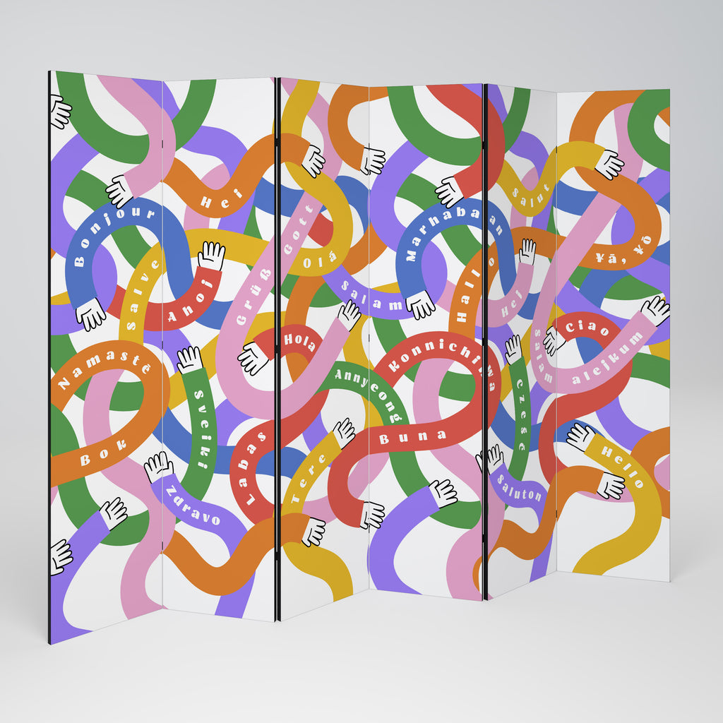 HELLO THERE 6-teiliger Paravent