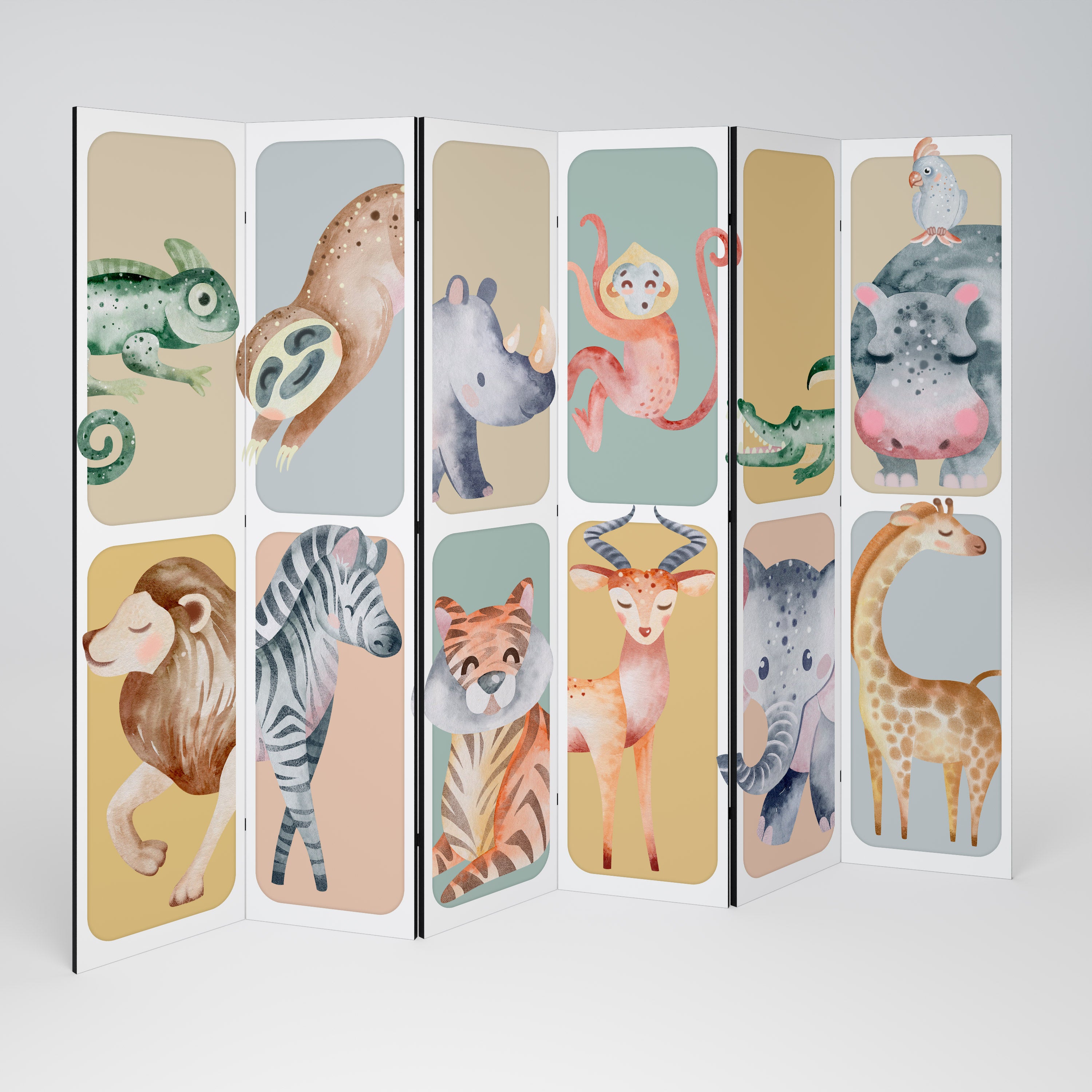 TROPICAL SQUAD 6-Panel Room Divider