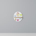 BALLOON FRIENDS Ovales Kunstregal in Eiche-Optik