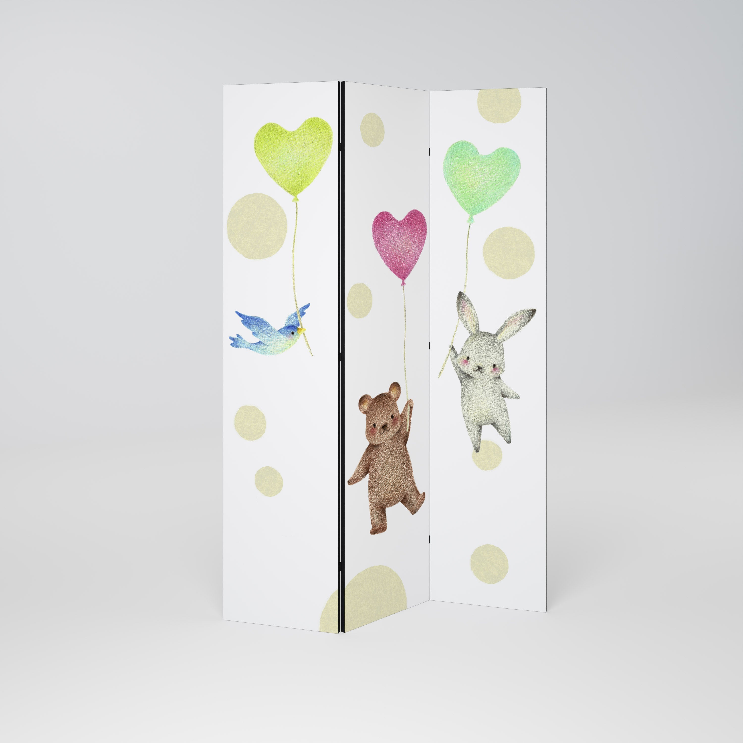 BALLOON FRIENDS Dekorativer 3-teiliger Raumteiler