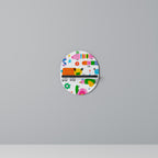 POWER OF IMAGINATION Oval Art Shelf In Black Finish