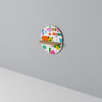 POWER OF IMAGINATION Ovales Kunstregal in Eiche-Optik