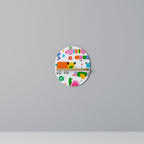 POWER OF IMAGINATION Ovales Kunstregal in Eiche-Optik