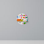 POWER OF IMAGINATION Rundes Kunstregal in Eiche-Optik