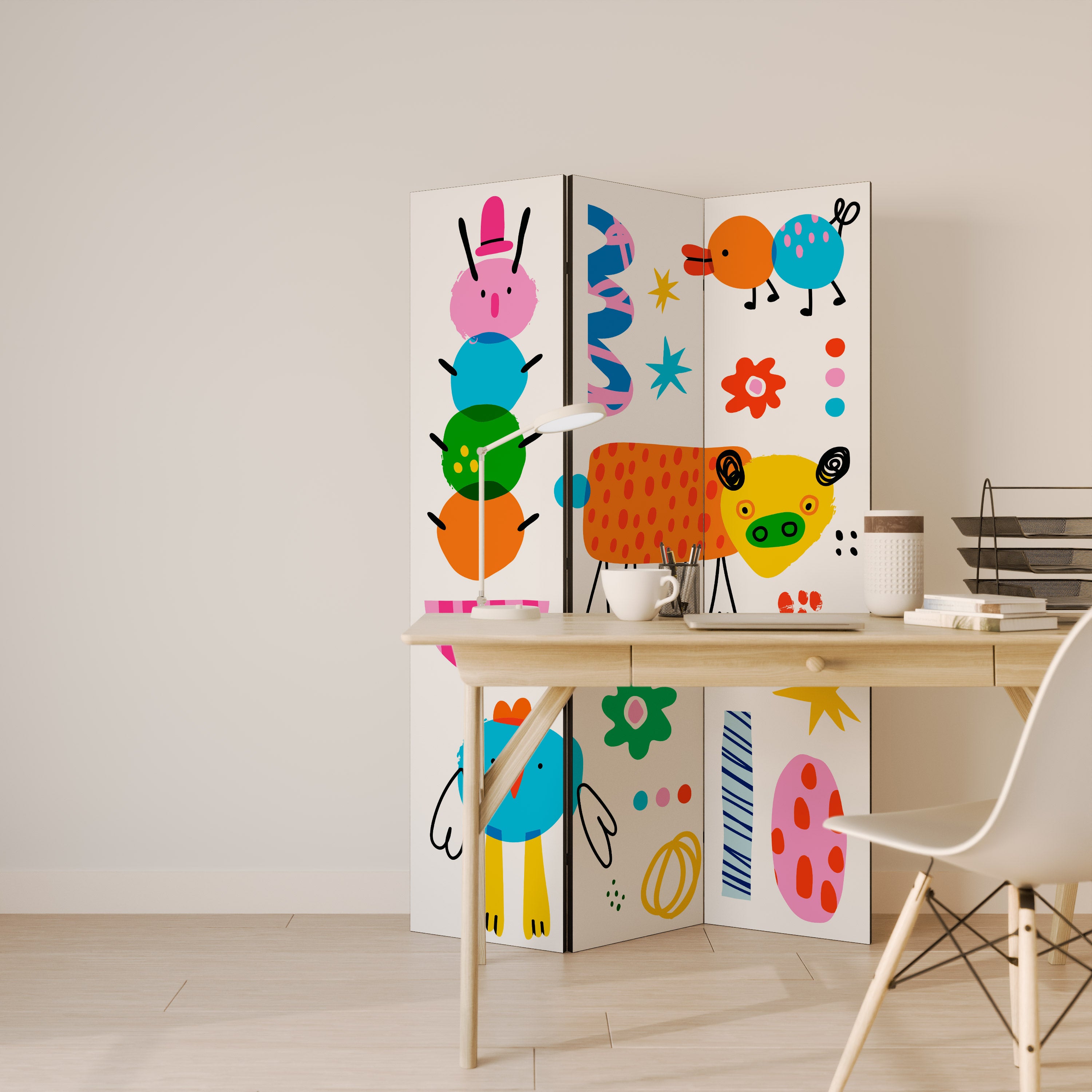 POWER OF IMAGINATION 3-Panel Room Divider