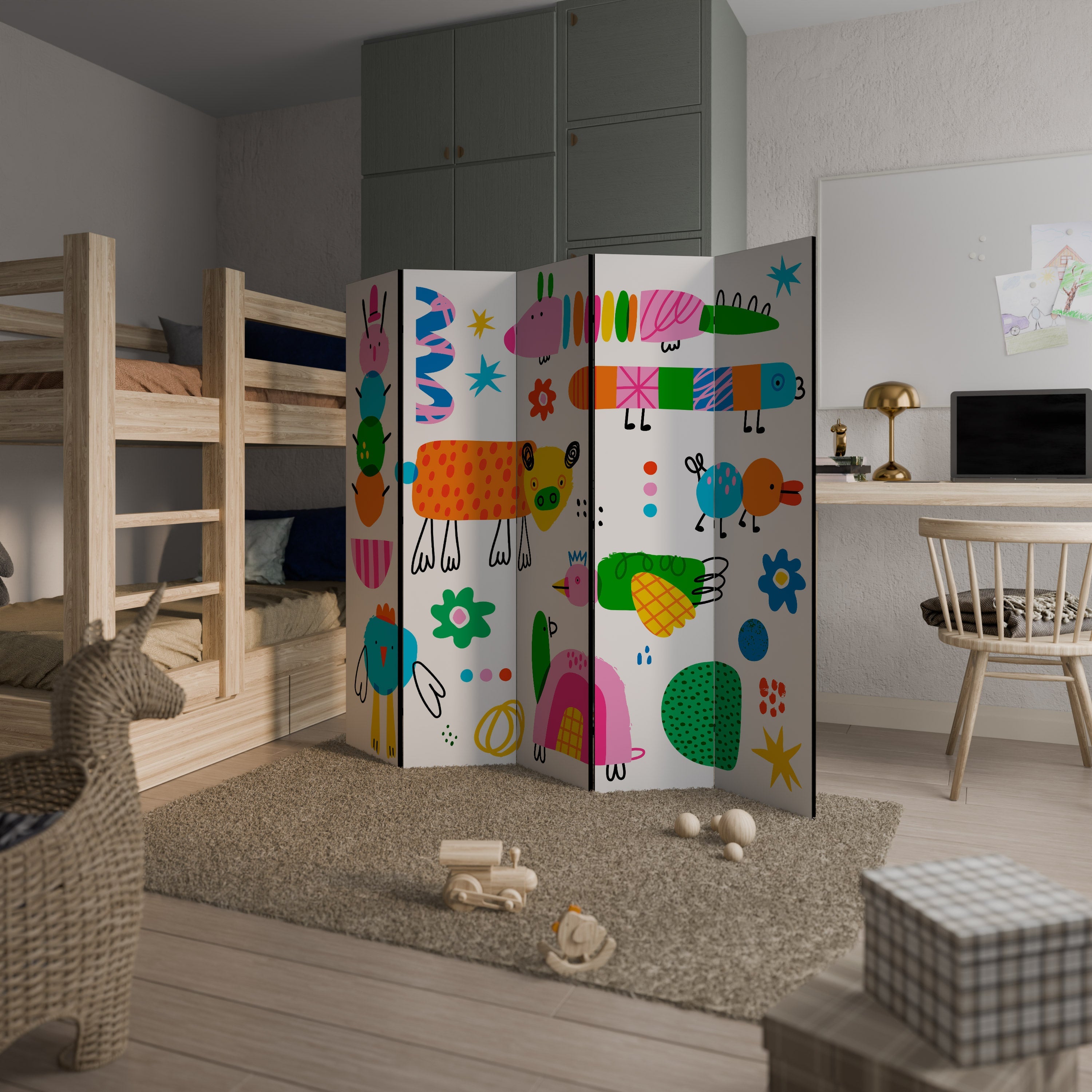 POWER OF IMAGINATION Dekorativer 5-teiliger Raumteiler