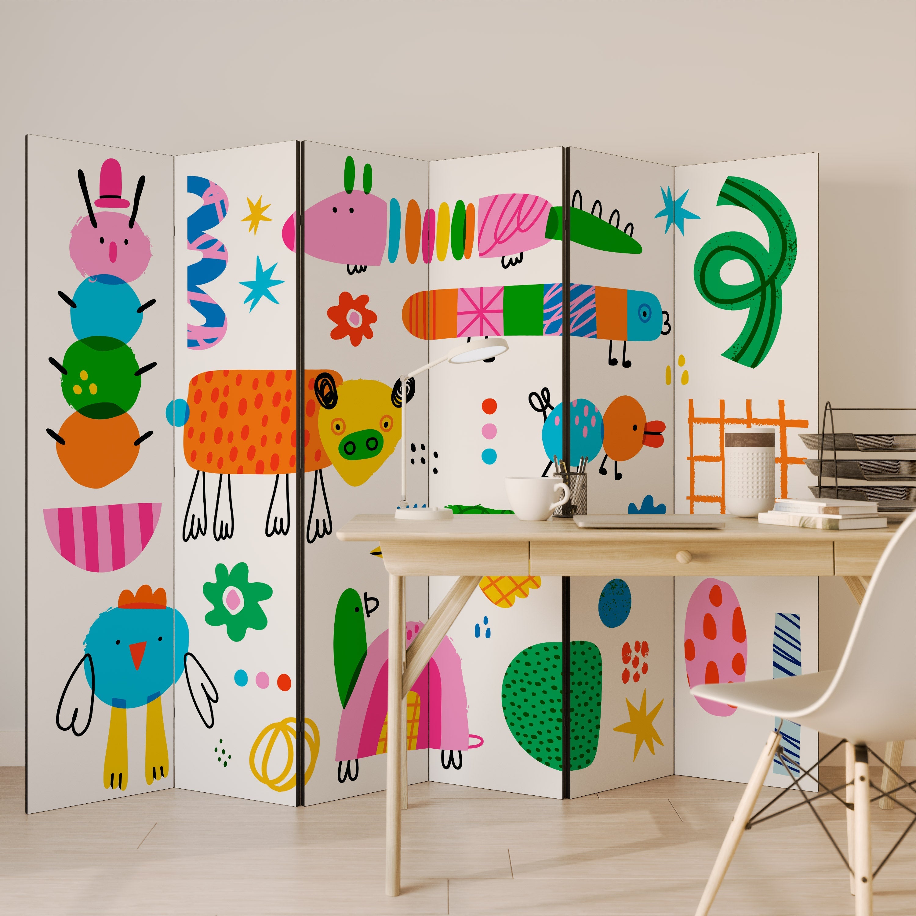 POWER OF IMAGINATION Dekorativer 6-teiliger Raumteiler