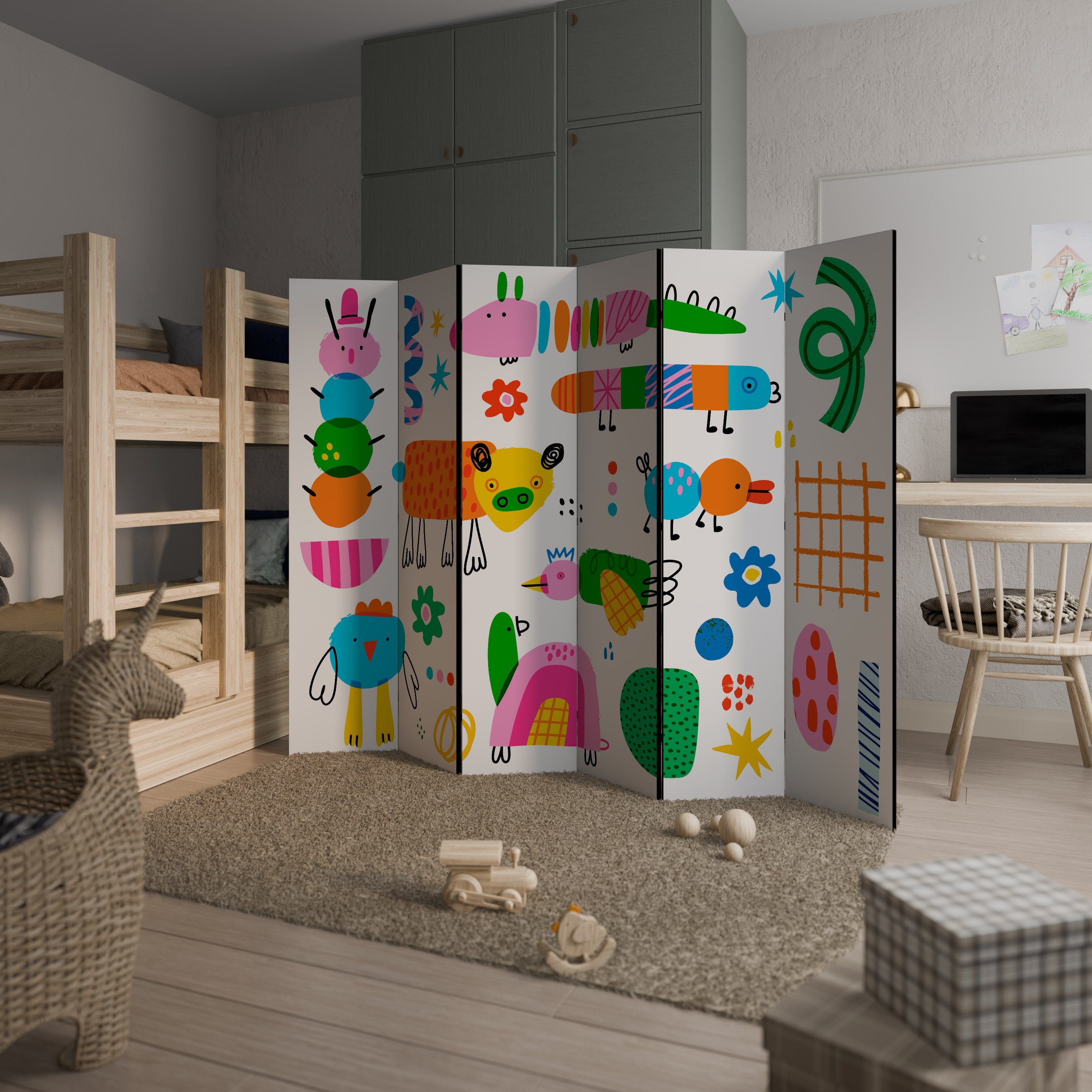 POWER OF IMAGINATION Dekorativer 6-teiliger Raumteiler